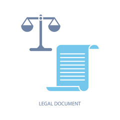 legal document concept line icon. Simple element illustration. legal document concept outline symbol design.