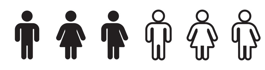 man and woman icon stickman toilet door