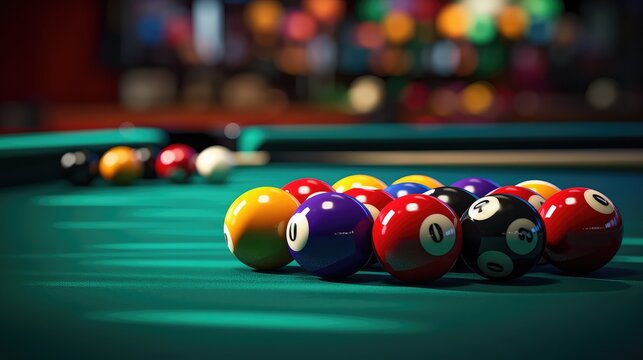 cue billiards pool table