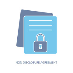 non disclosure agreement concept line icon. Simple element illustration. non disclosure agreement concept outline symbol design.