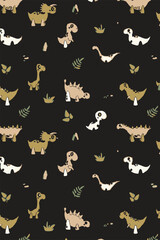 Seamless pattern with cute wild animals childish. Animals zoo, crocodile, giraffe. Suitable for design kid textile, wrapping paper, background. Kids animal characters.