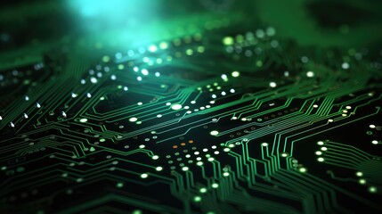 components tech green background