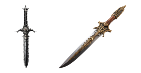 Set of antique swords.