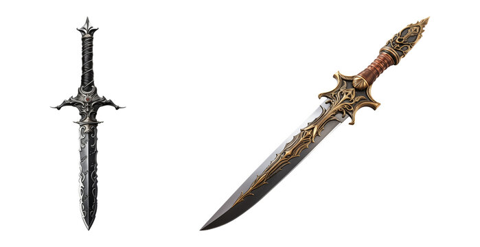 Set of antique swords.