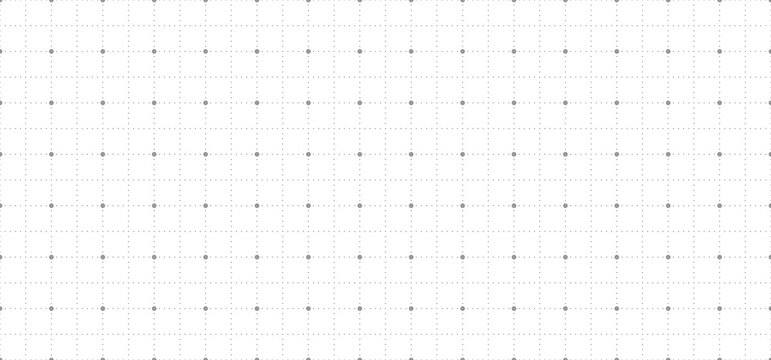 Coordinating Grid Background. Seamless gray grid pattern with dots and lines, creating geometric digital design in hi-tech, futuristic style, suitable for technological and abstract themes.