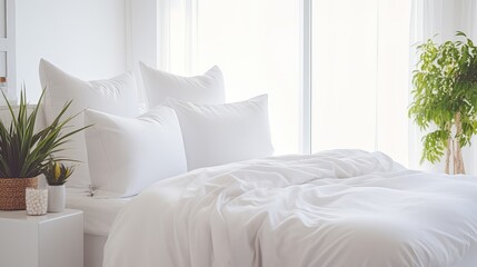 serene white bed