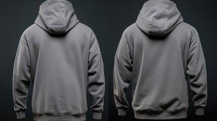 close grey hoodie front and back