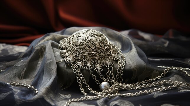 delicate tarnished silver