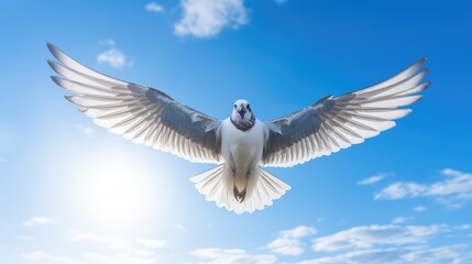 backdrop blue white sky