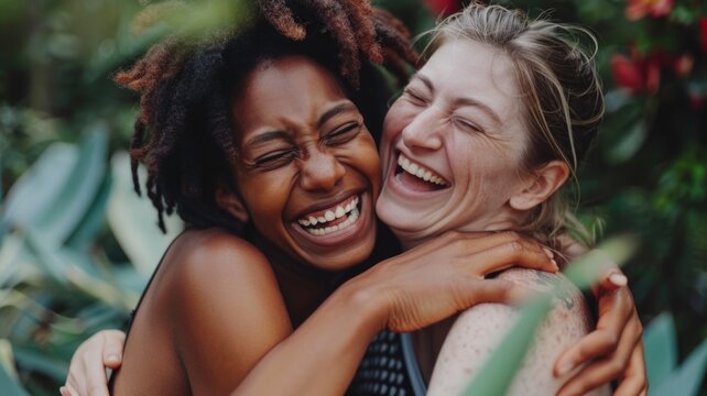 A person smiling as they reunite with a friend after a long time apart, World smile day