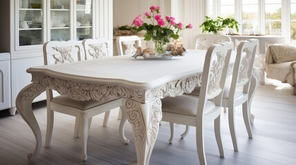 dining white wood top
