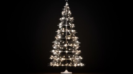 silver garland christmas tree