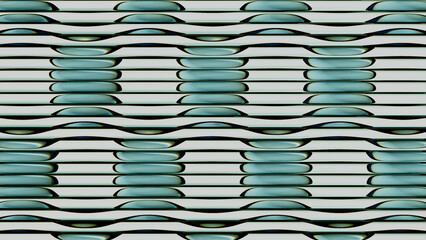Abstract pattern, lines, green bubbles
