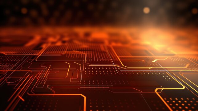 impactful technology background orange