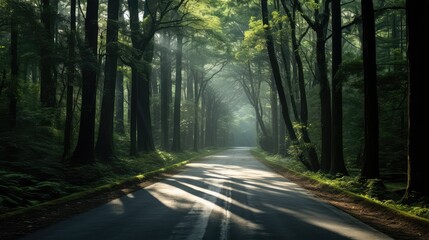 Obraz premium nature perspective road