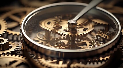 magnifyg gears in magnifying glass