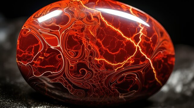 polished red jasper