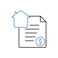 lease agreement concept line icon. Simple element illustration. lease agreement concept outline symbol design.