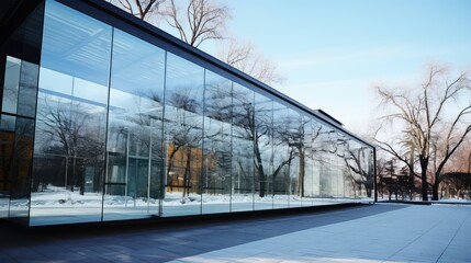 Obraz premium museum glass curtain wall