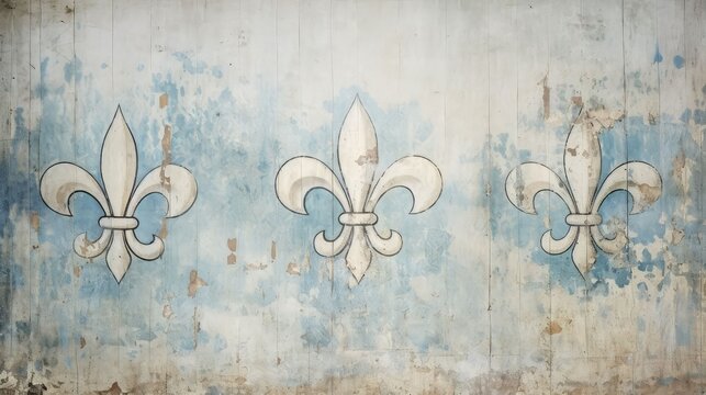 old wallpaper blue fleur de