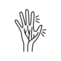 Carpal tunnel syndrome line black icon. Sign for web page, mobile app,