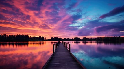 Fototapeta premium sky teal purple