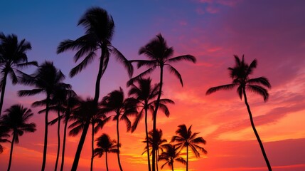 Fototapeta premium dramatic palm tree background
