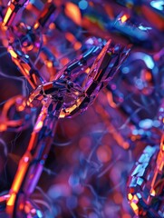 A detailed view of a pair of scissors