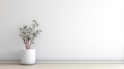 Fototapeta premium empty white wall corner