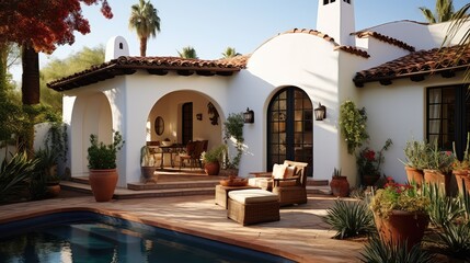 Naklejka premium red southwestern house