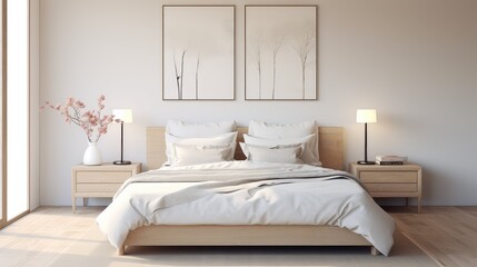 framed cream wall