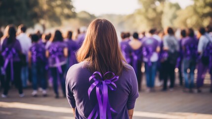 unity purple cancer ribbon