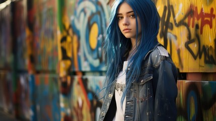 Fototapeta premium denim teenager blue