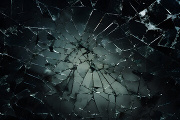 Broken black glass background poster