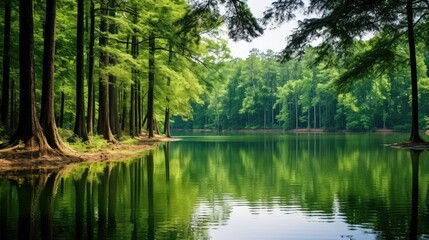 Obraz premium cypress georgia trees