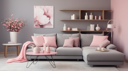 stylish gray pink