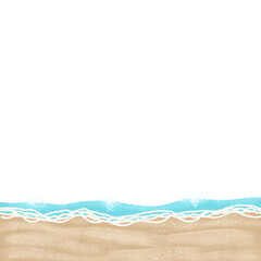 Obraz premium wave on the beach frame border