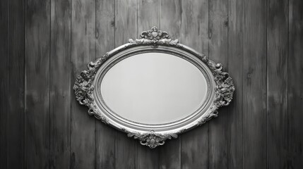 vintage silver oval