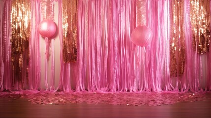 luxurious pink party background