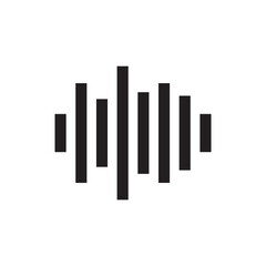 floating sound wave, bar, or visualization vector graphic design template.