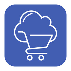 Cloud Cart Icon