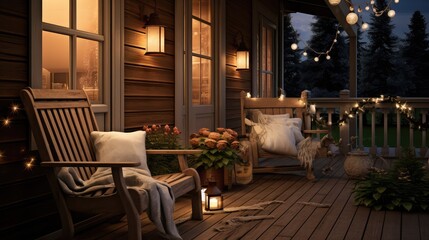 Fototapeta premium table house porch
