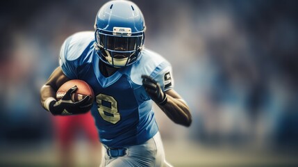 ball american football player blue