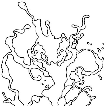 Clear Blue Water Splashing doodle