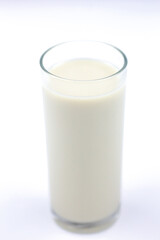 glass of  soy milk isolated on white