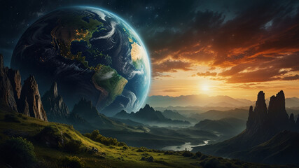 A magical landscape. A fascinating view.