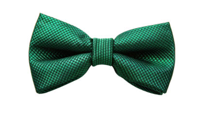 Green bowtie on transparent background