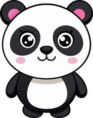 Vector Drawing of cute panda