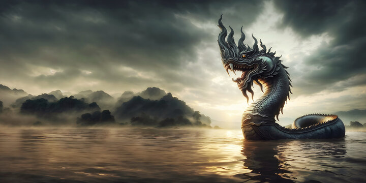 The Naga of the Mekong River, a legendary creature.