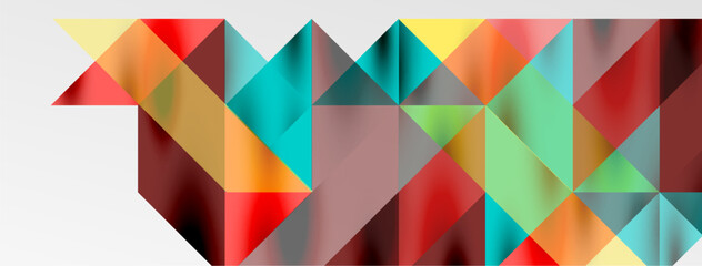 Tech minimal overlapping triangle shapes elements geometric graphic pattern